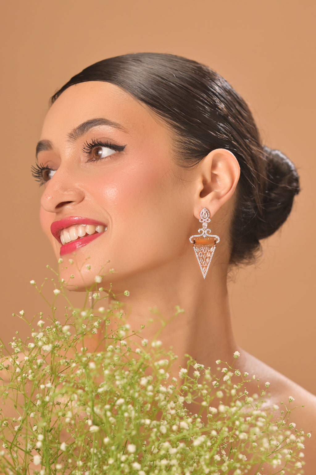 Champagne Aurelia Drop Earrings