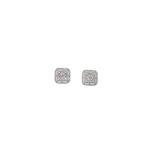 Amélie Blush Floral Crystal Stud Earrings