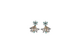 Verdelle Aqua Floral Pearl-Style Earrings