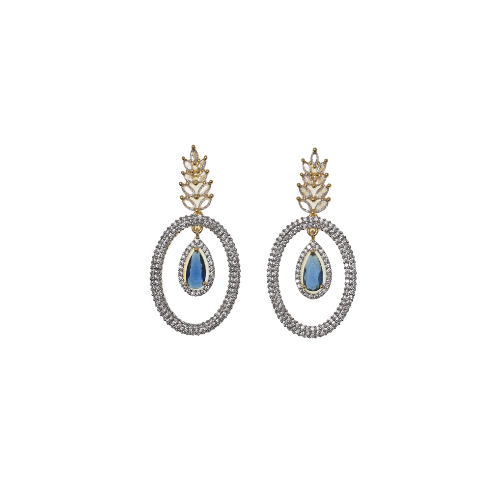 Sapphire Aureole Earrings