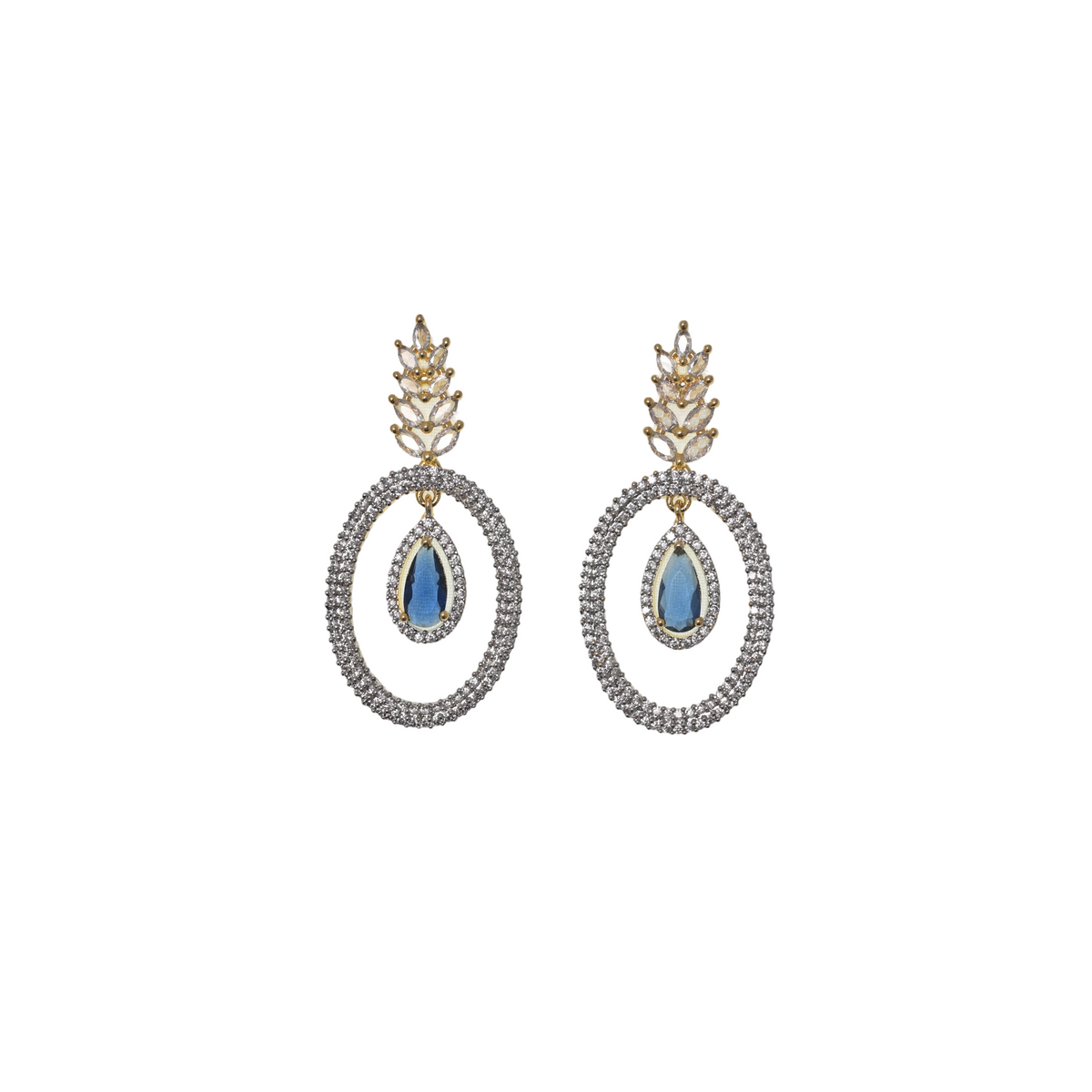 Sapphire Aureole Earrings