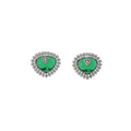 Émeraude Amour Halo Earrings