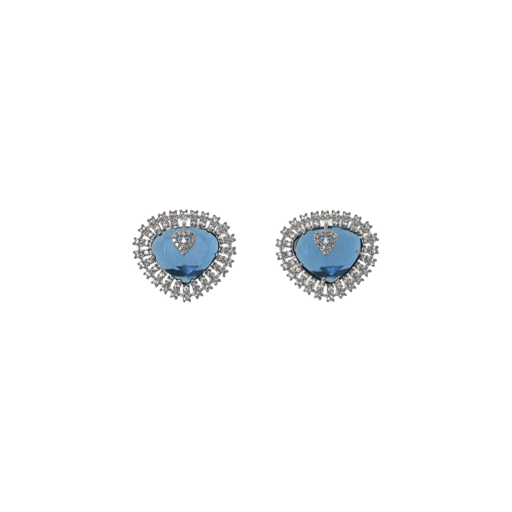 Azure Amour Halo Earrings