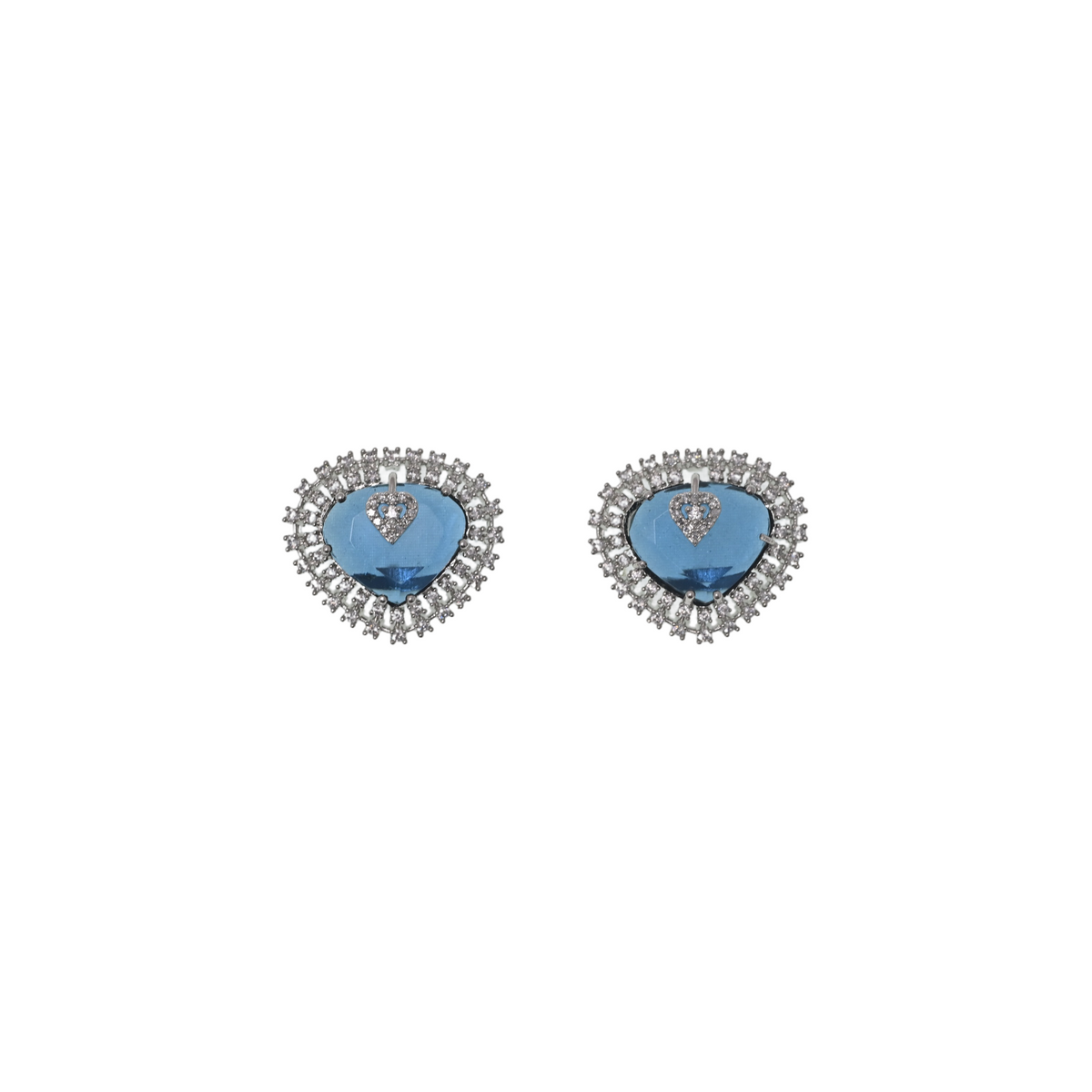 Azure Amour Halo Earrings