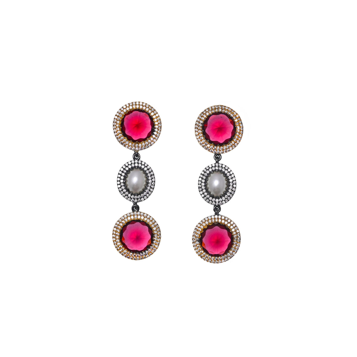 Rosaline Noir Cascade Earrings