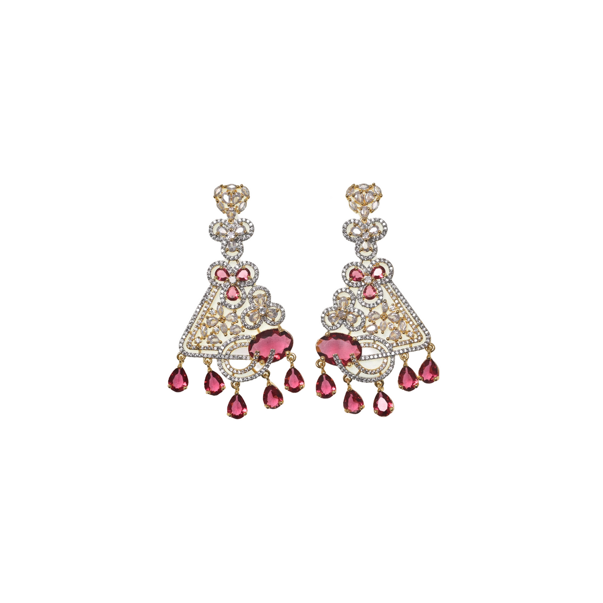 Rosa Versailles Chandelier Earrings