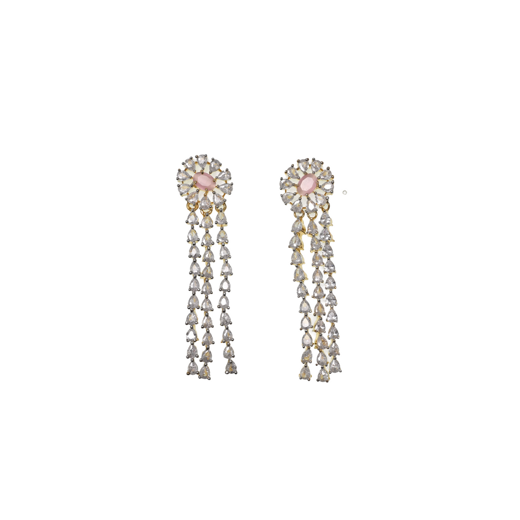 Rosé Lumière Cascade Earrings