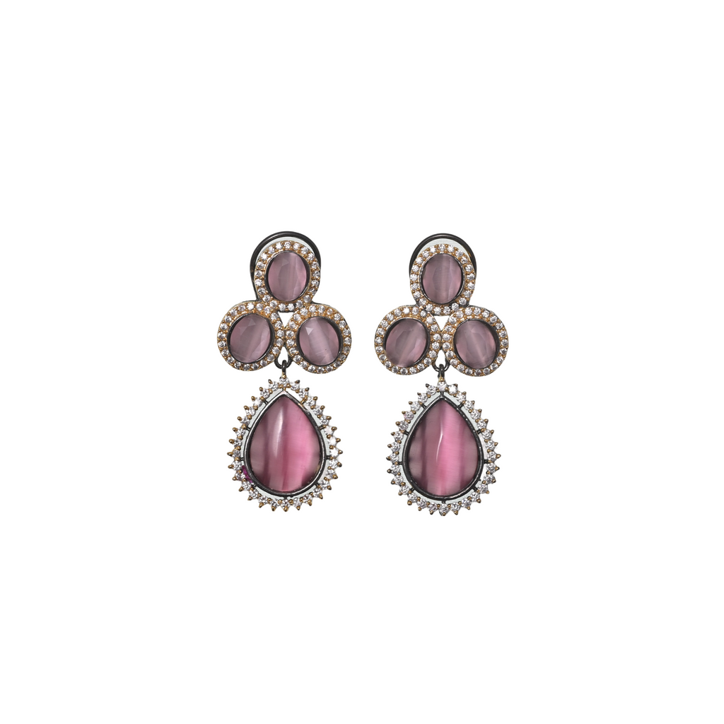 Mauve Royale Teardrop Earrings
