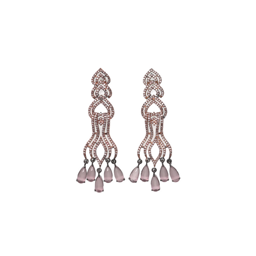 Blush Arabesque Chandelier Earrings