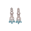 Azure Arabesque Chandelier Earrings