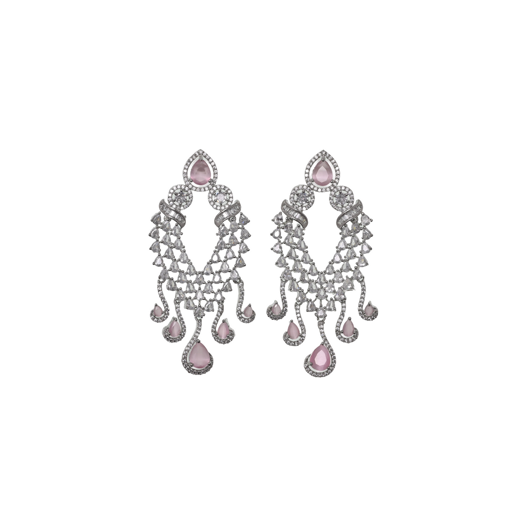 Rosé Palais Chandelier Earrings