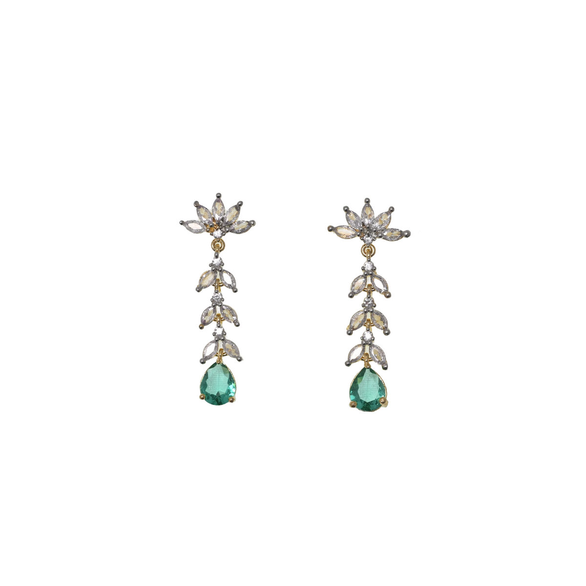 Verdant Blossom Drop Earrings