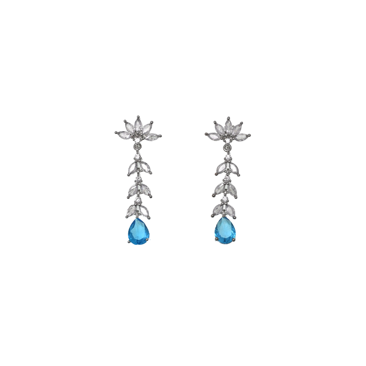 Azure Blossom Drop Earrings