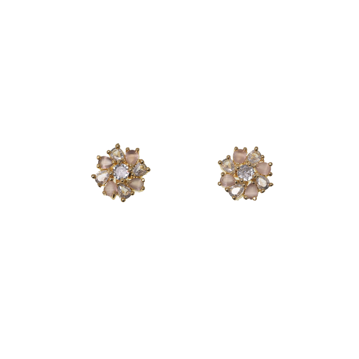 Blush Camellia Stud Earrings