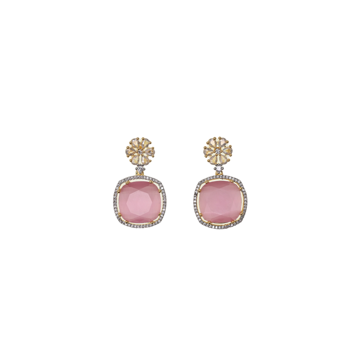 Rosé Celestine Halo Earrings