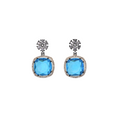 Azure Celestine Halo Earrings