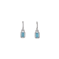 Aqua Élan Halo Earrings