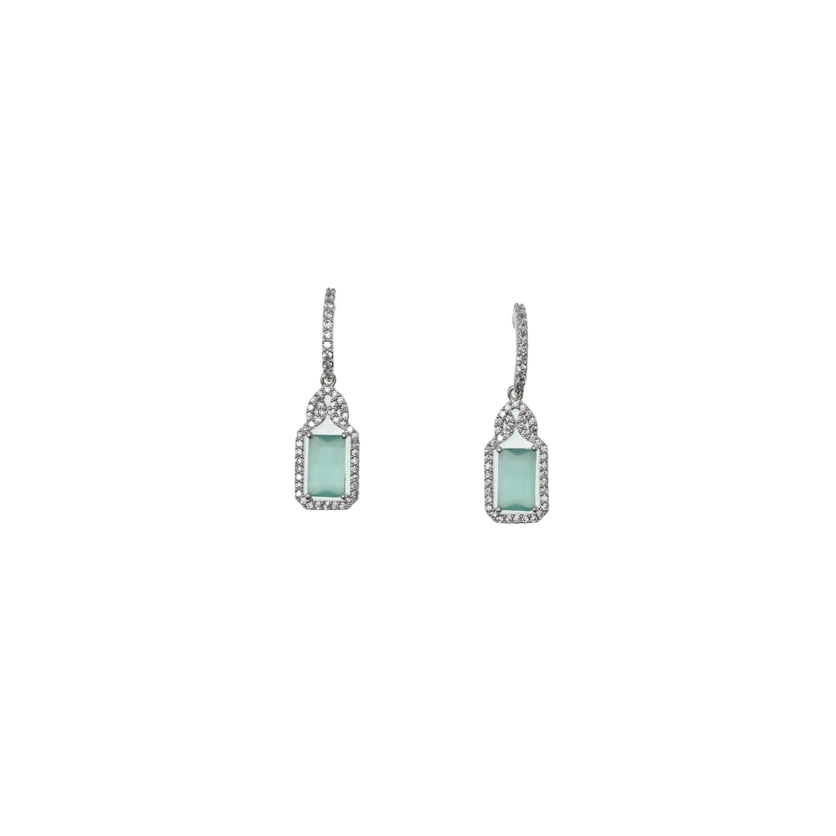 Celadon Élan Halo Earrings