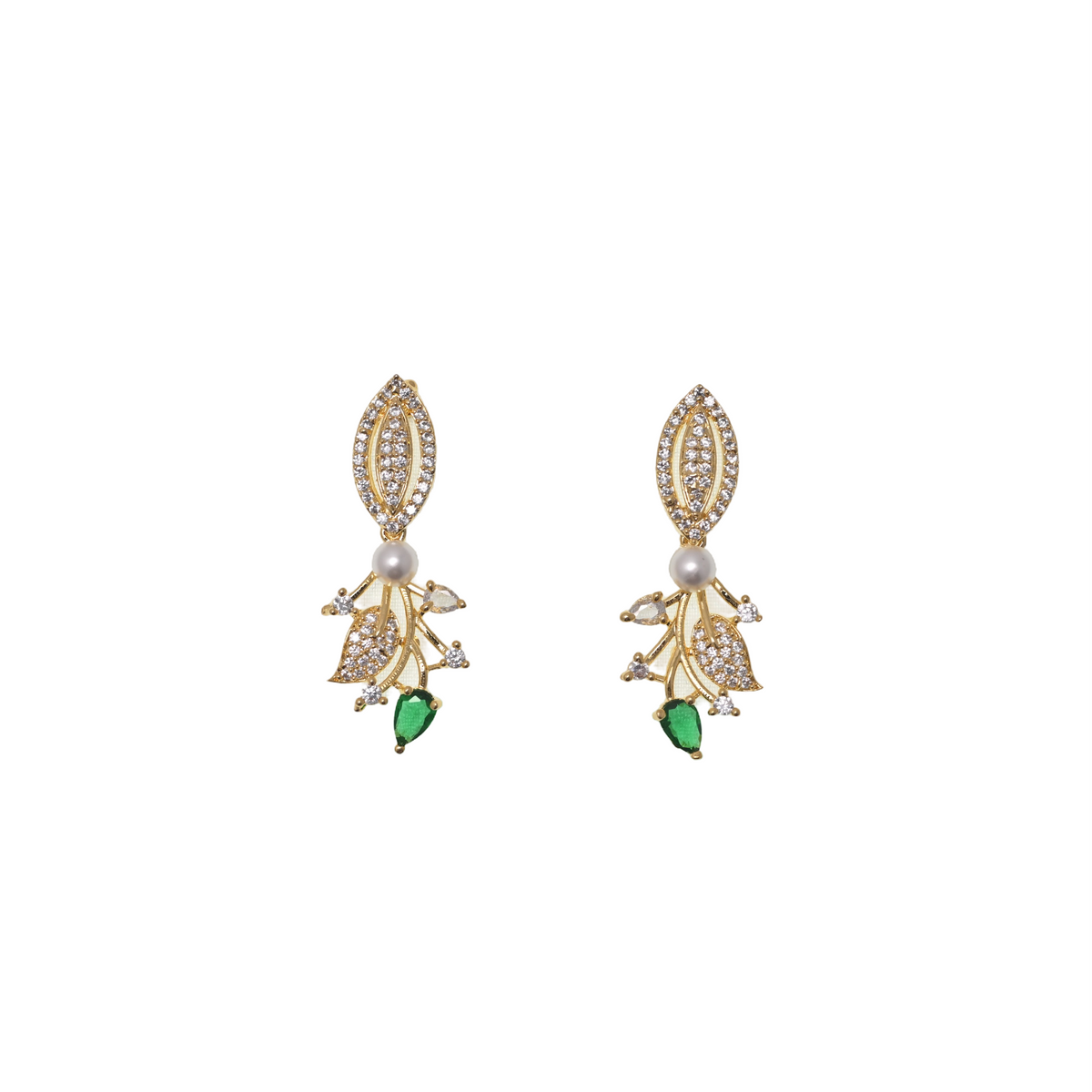 Verdant Pearl Vine Earrings