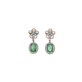 Verdant Camellia Halo Earrings