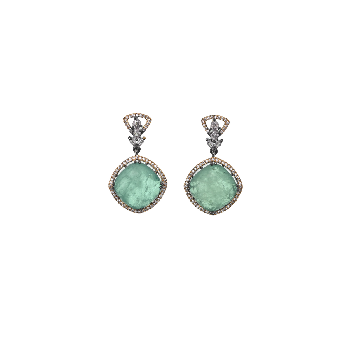 Celadon Majesté Halo Earrings