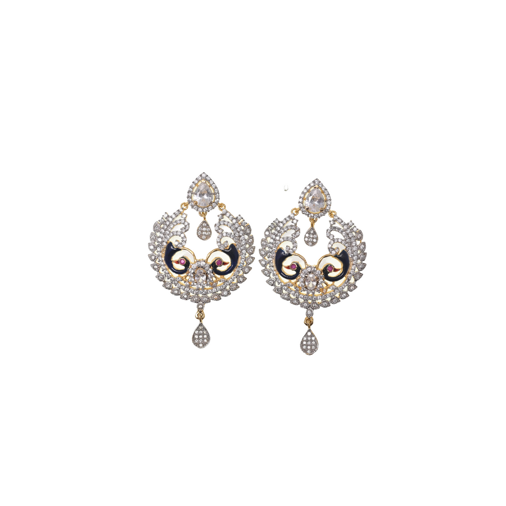 Noir Mayura Chandbali Earrings