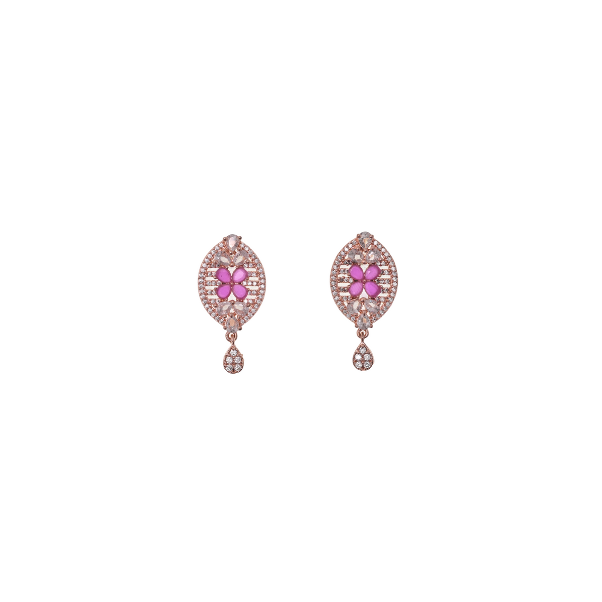 Rosé Florentine Drop Earrings