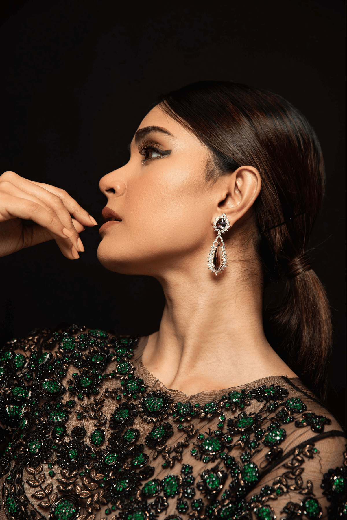 Violet Celestia Drop Earrings