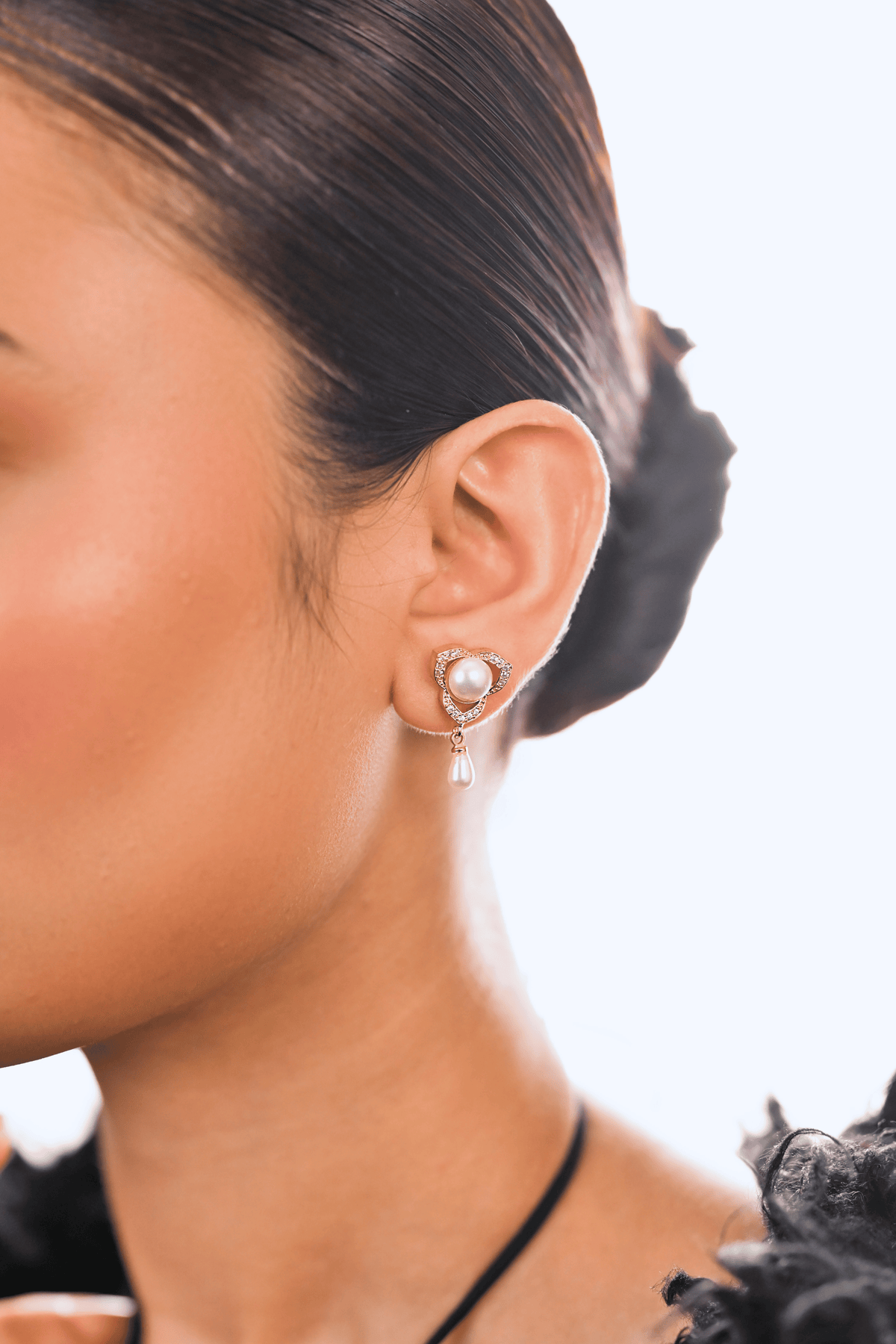 Aurelia Pearl Trefoil Earrings