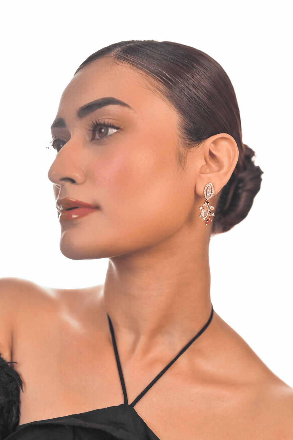 Rosé Pearl Vine Earrings