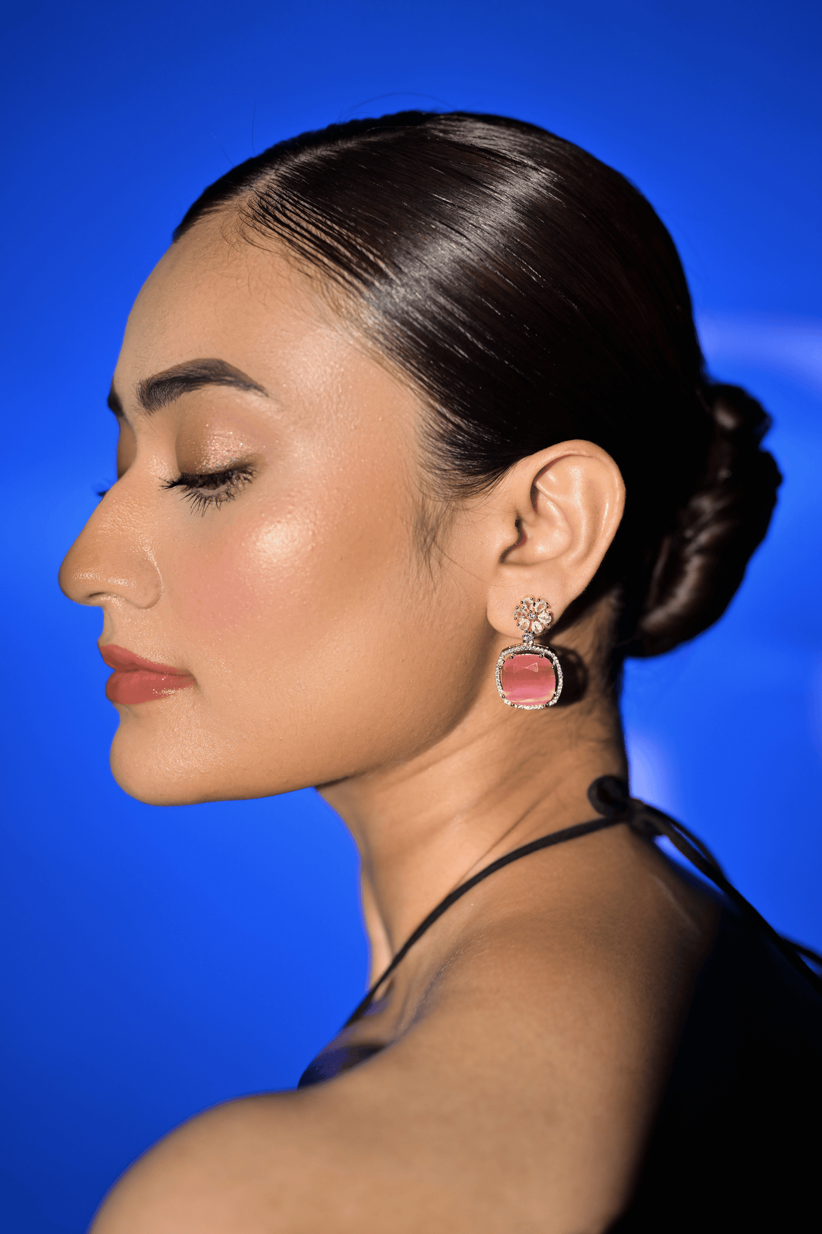 Rosé Celestine Halo Earrings