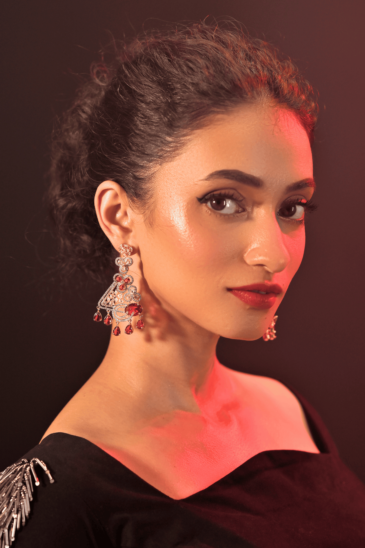 Rosa Versailles Chandelier Earrings