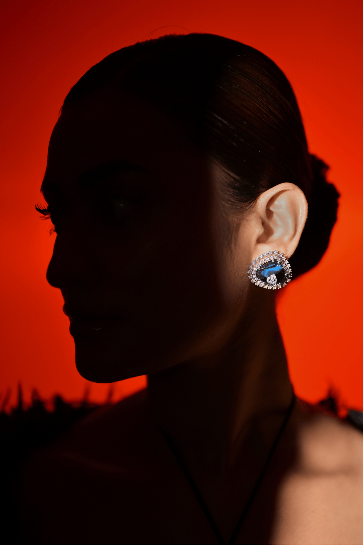 Azure Amour Halo Earrings
