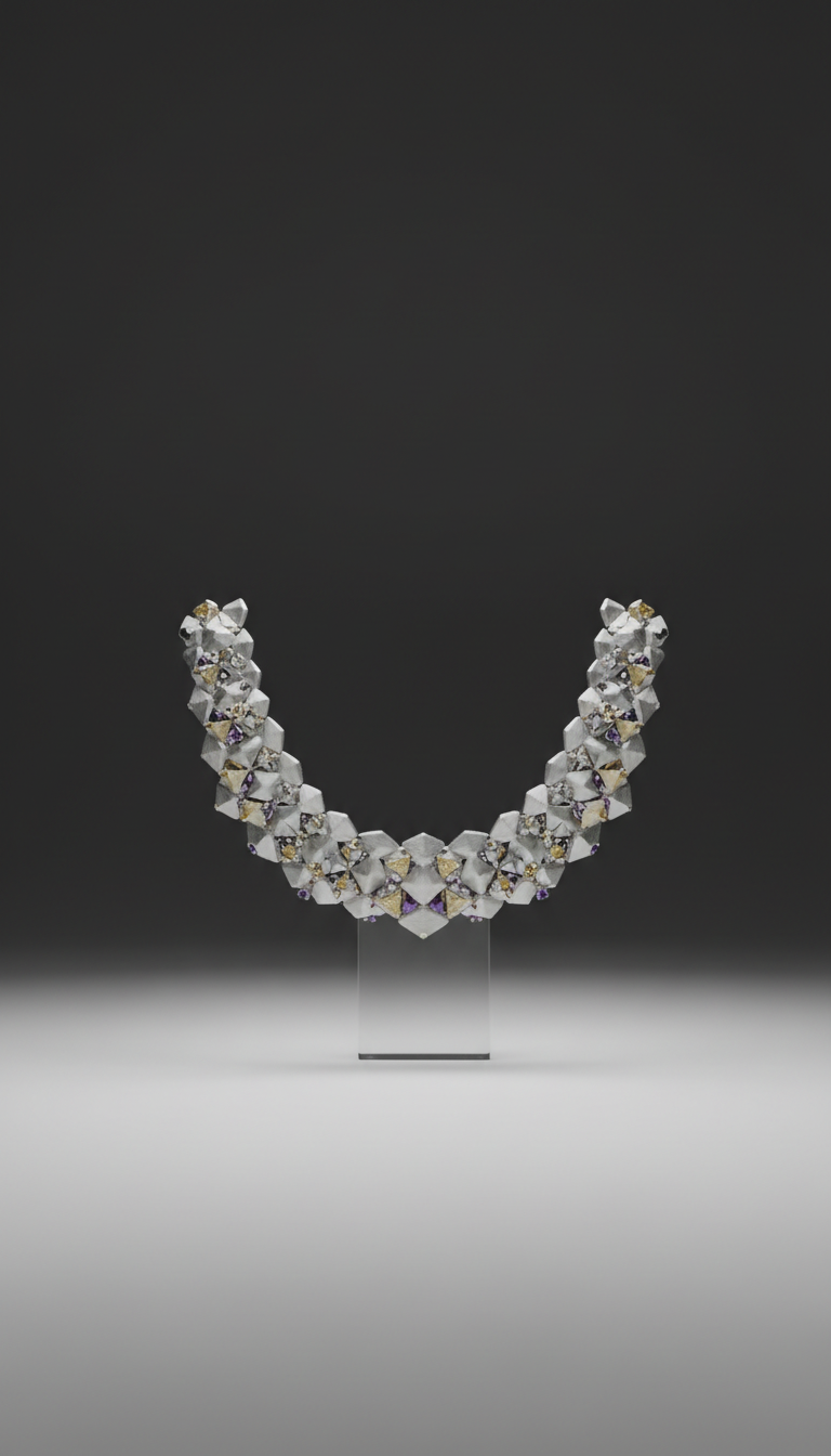 Platinum Mist Collar Necklace