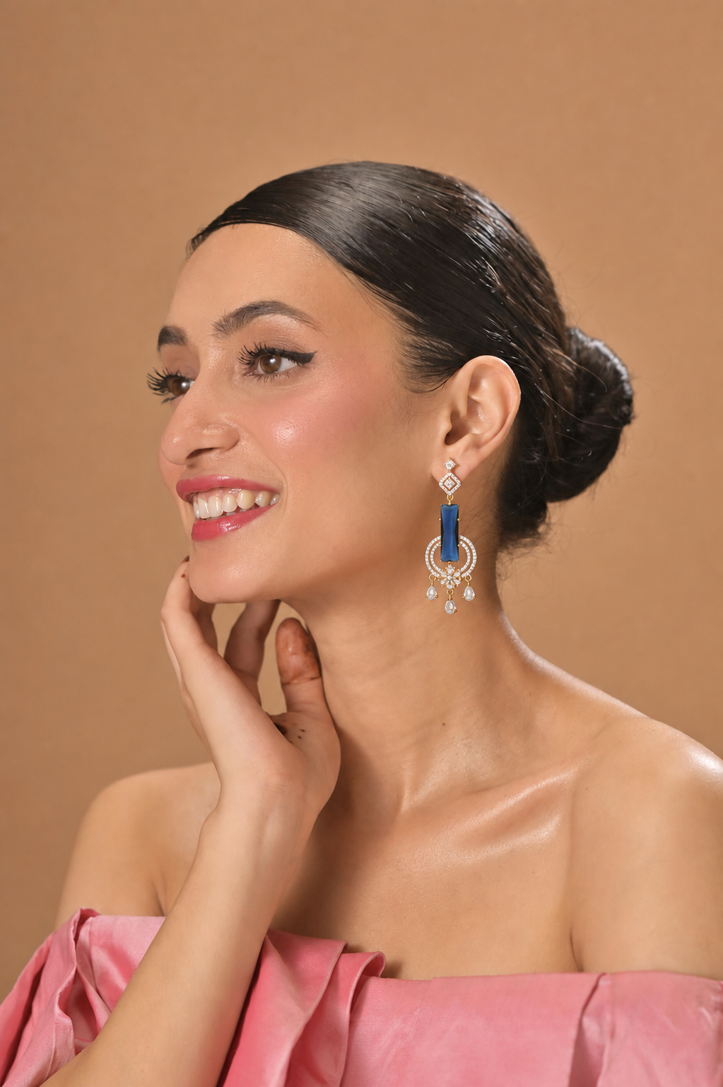 Sapphire Nocturne Chandelier Earrings