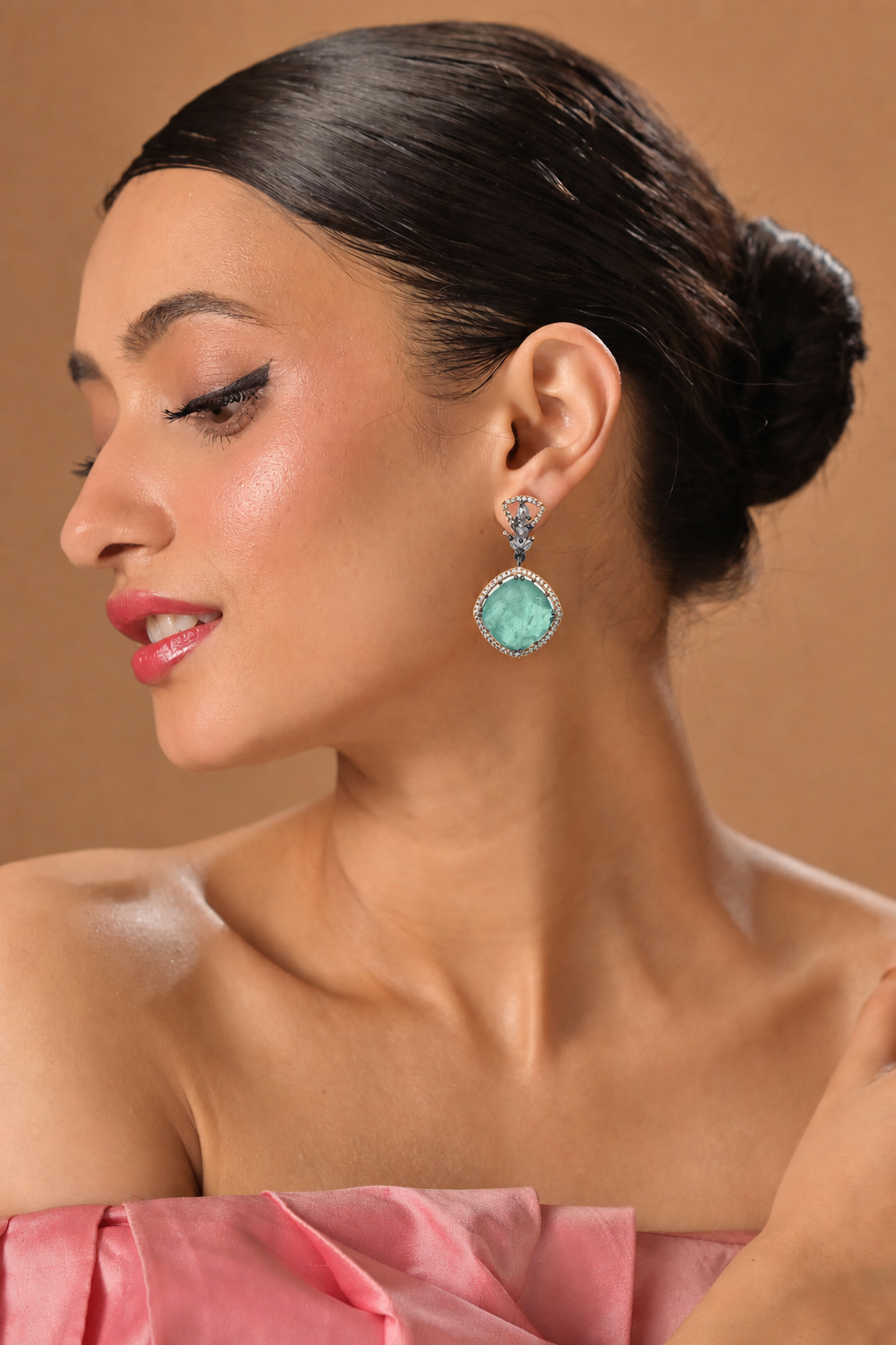 Celadon Majesté Halo Earrings