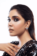 Cléa Aqua Clover Crystal Stud Earrings
