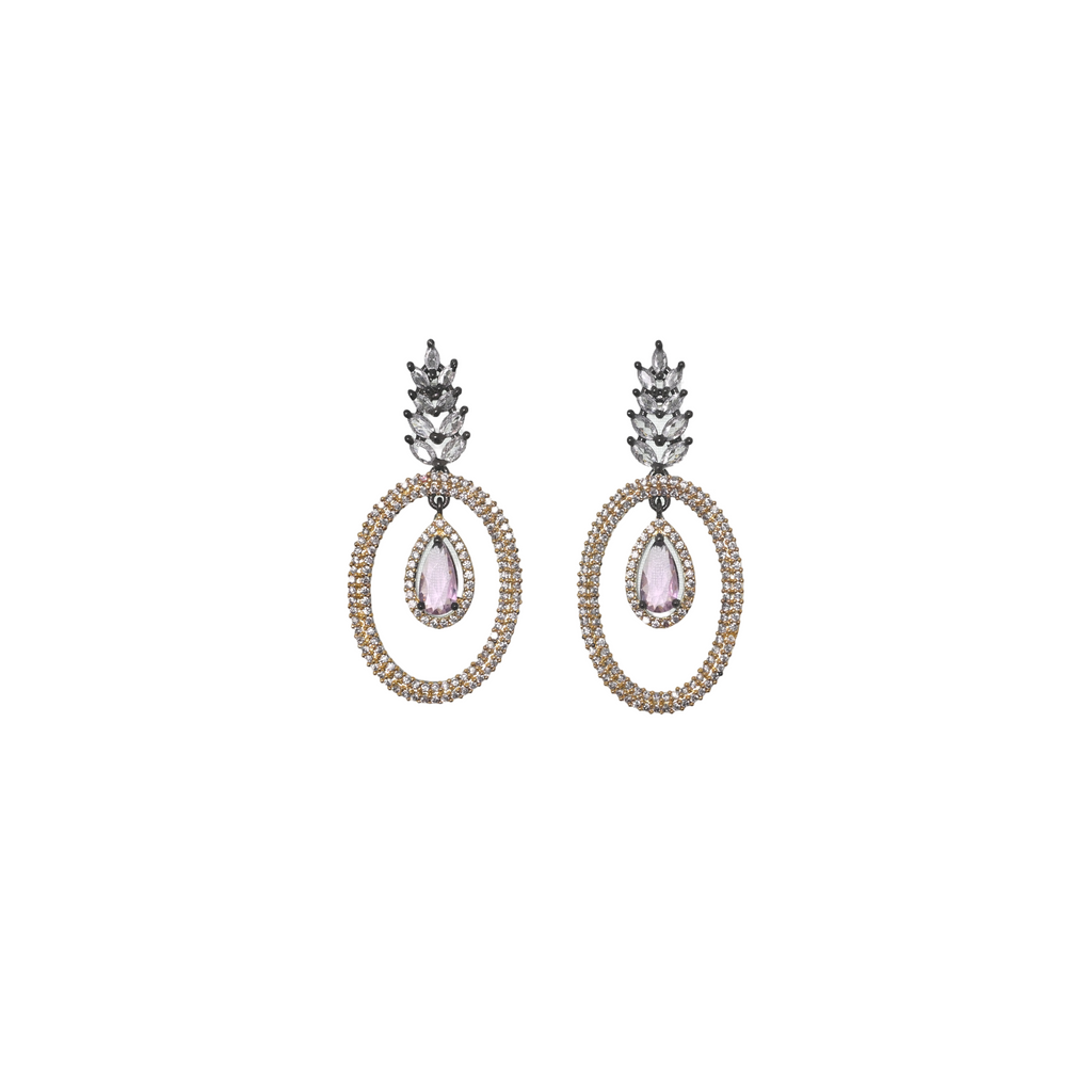 Rosé Reverie Halo Earrings