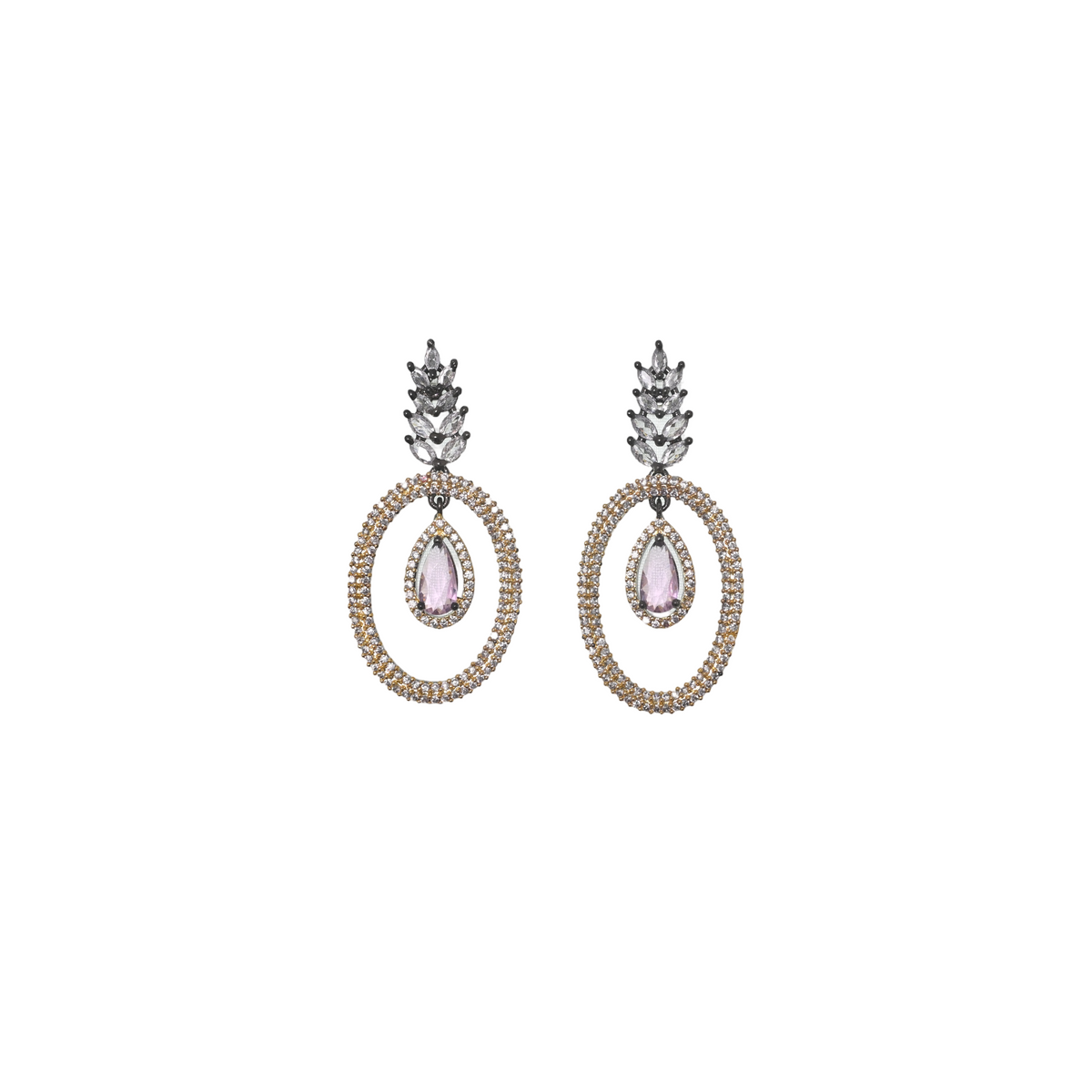 Rosé Reverie Halo Earrings