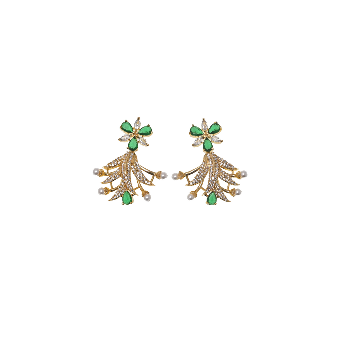 Emerald Élan Cascade Earrings
